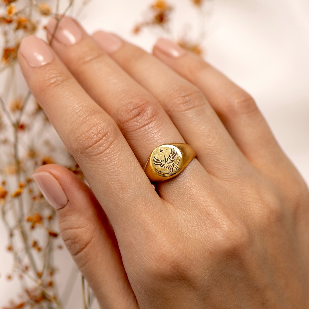 Phoenix Signet Ring